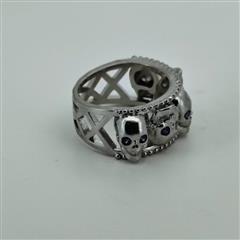 Amethyst Unisex Silver & Stone Ring 925 Silver 6.7g Size:6